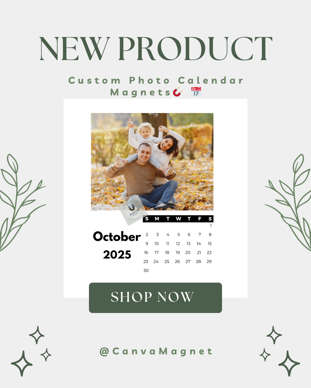 🗓️✨ Introducing the Custom Photo Calendar Magnet – Your Memories, Month by Month!