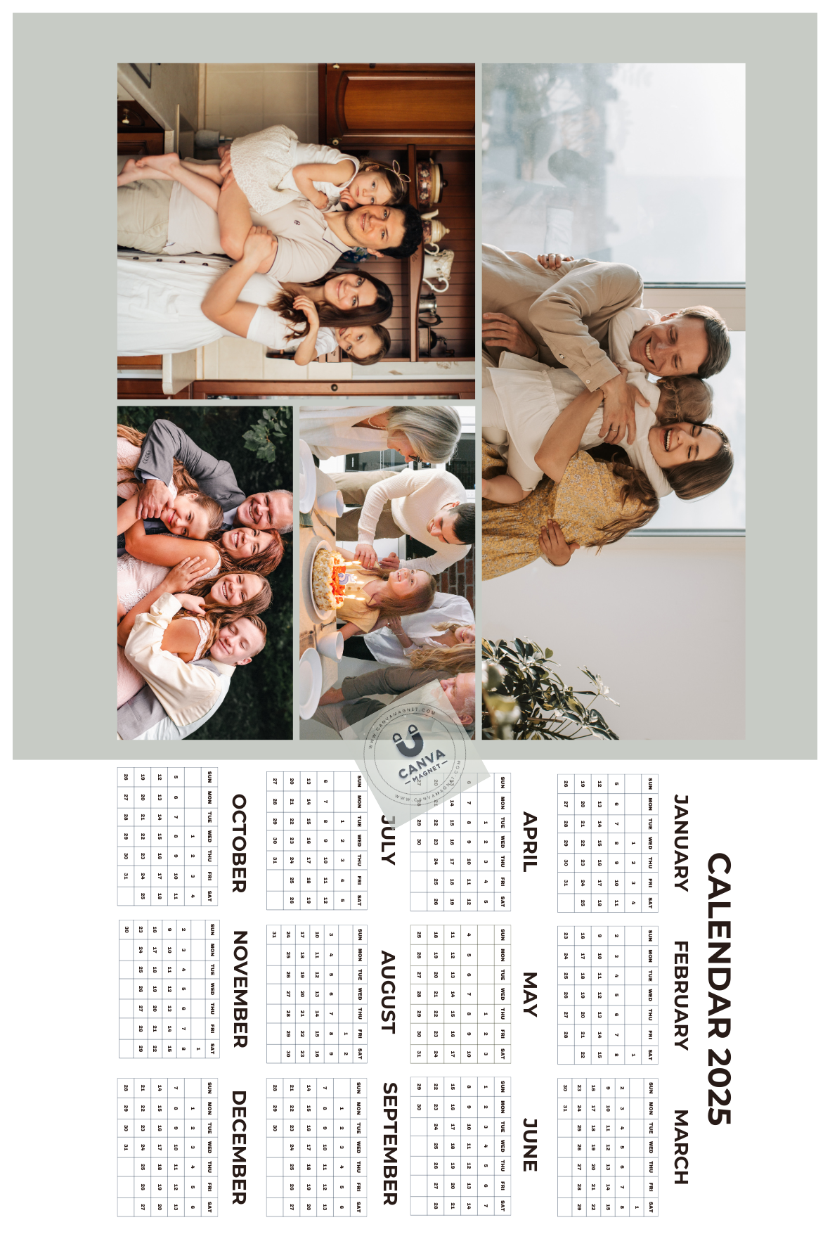 Custom Photo Calendar Magnets