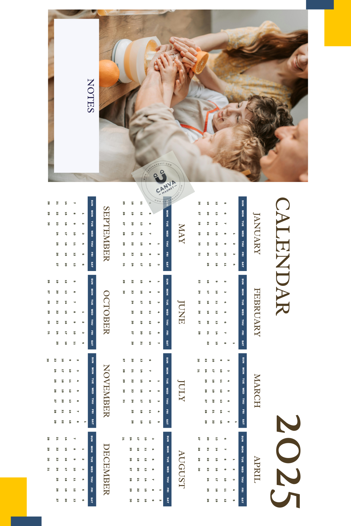 Custom Photo Calendar Magnets