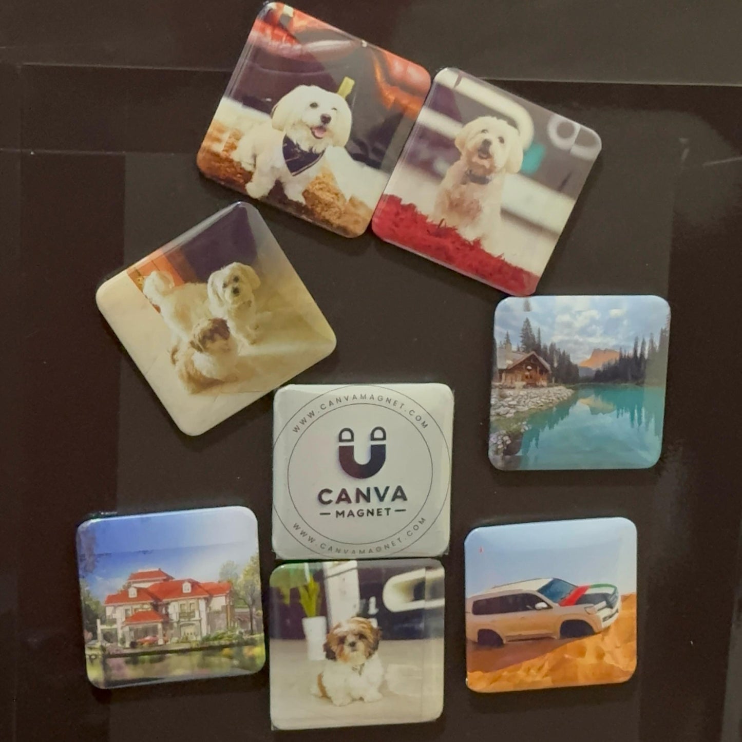 Dubai landmarks fridge photo magnets